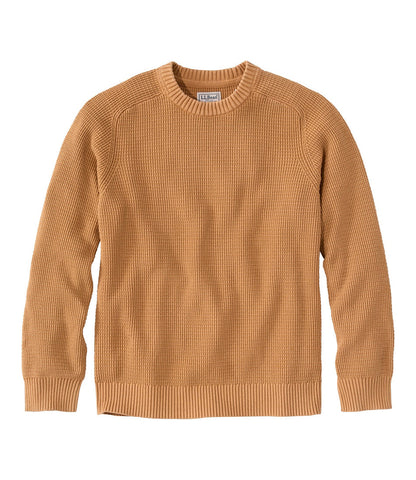 Men's Sunwashed Textured Cotton Sweater, Crewneck | L.L.Bean US