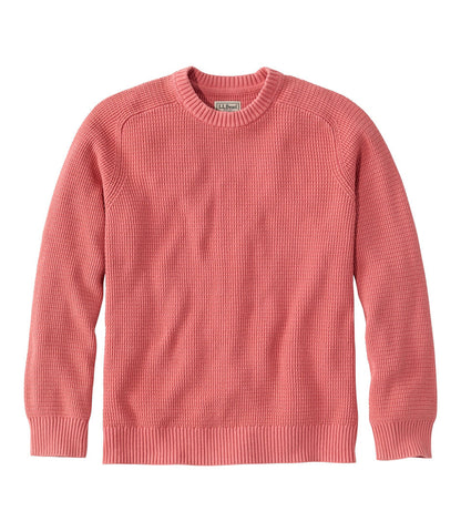 Men's Sunwashed Textured Cotton Sweater, Crewneck | L.L.Bean US