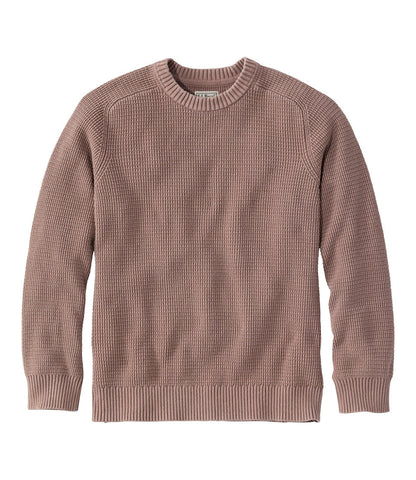Men's Sunwashed Textured Cotton Sweater, Crewneck | L.L.Bean US