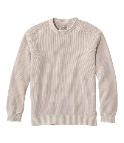 Men's Sunwashed Textured Cotton Sweater, Crewneck | L.L.Bean US