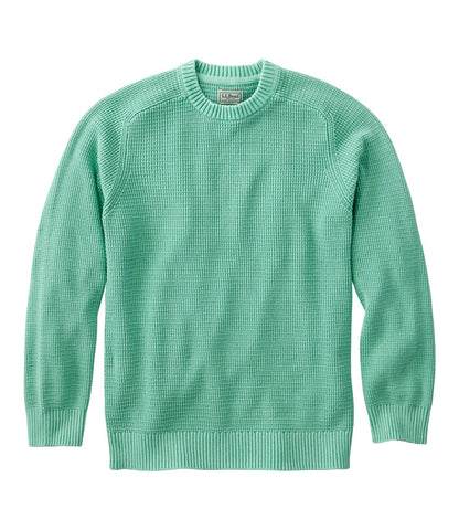 Men's Sunwashed Textured Cotton Sweater, Crewneck | L.L.Bean US