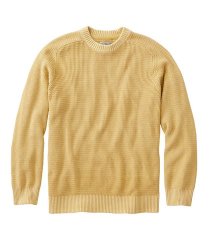Men's Sunwashed Textured Cotton Sweater, Crewneck | L.L.Bean US