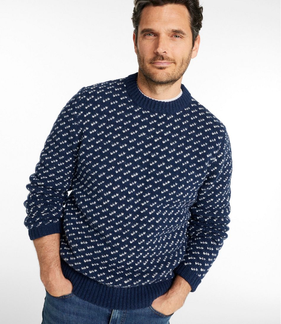 Men's Bean's Classic Ragg Wool Sweater, Crewneck, Bird's-Eye | L.L.Bean discount