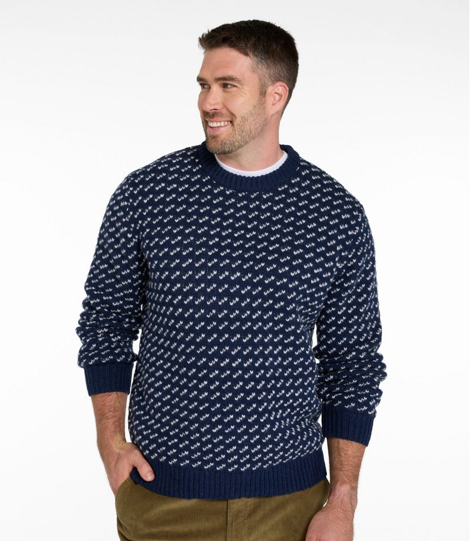 Men's Bean's Classic Ragg Wool Sweater, Crewneck, Bird's-Eye | L.L.Bean discount