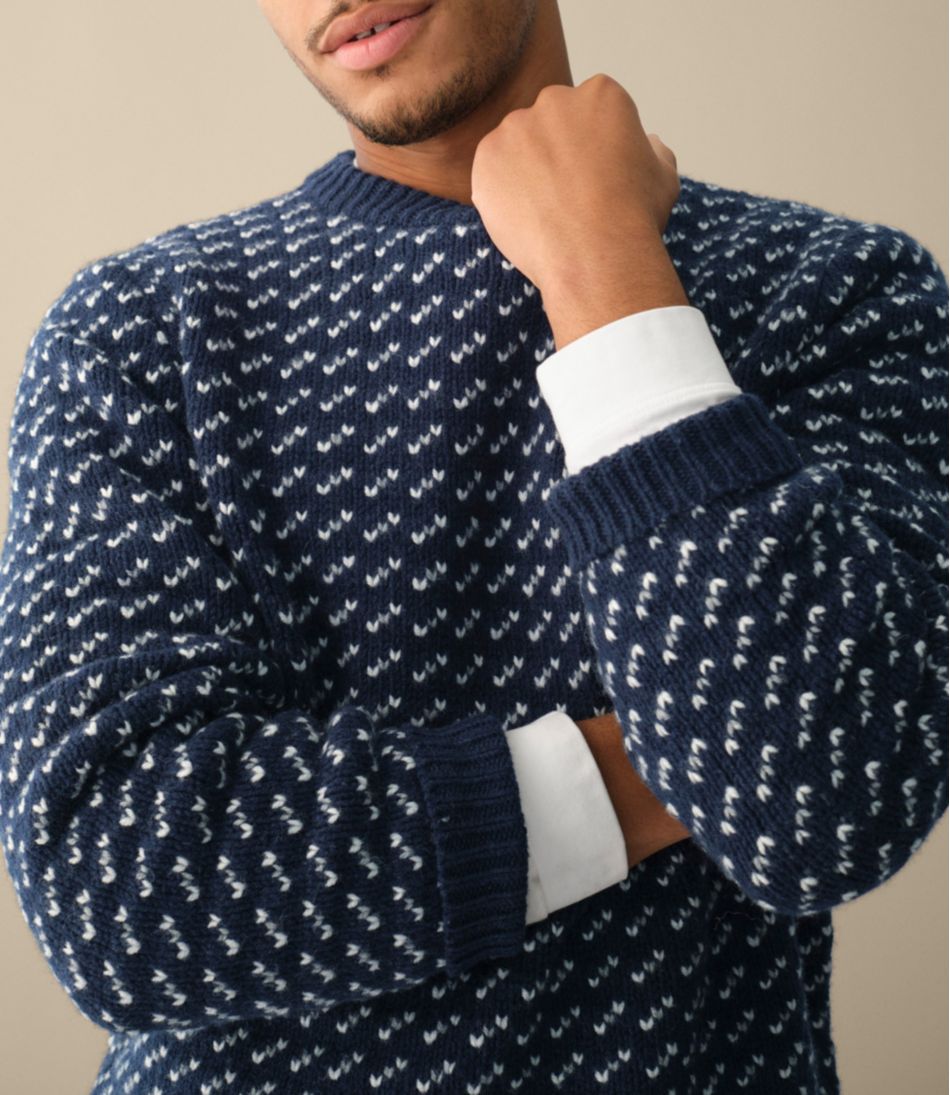 Men's Bean's Classic Ragg Wool Sweater, Crewneck, Bird's-Eye | L.L.Bean discount