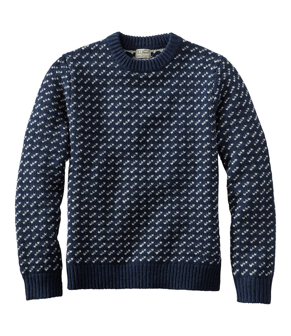 Men's Bean's Classic Ragg Wool Sweater, Crewneck, Bird's-Eye | L.L.Bean discount
