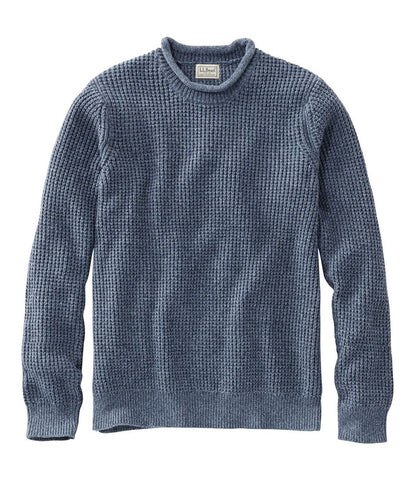 Men's Organic Cotton Waffle Sweater, Rollneck Crew | L.L.Bean sale