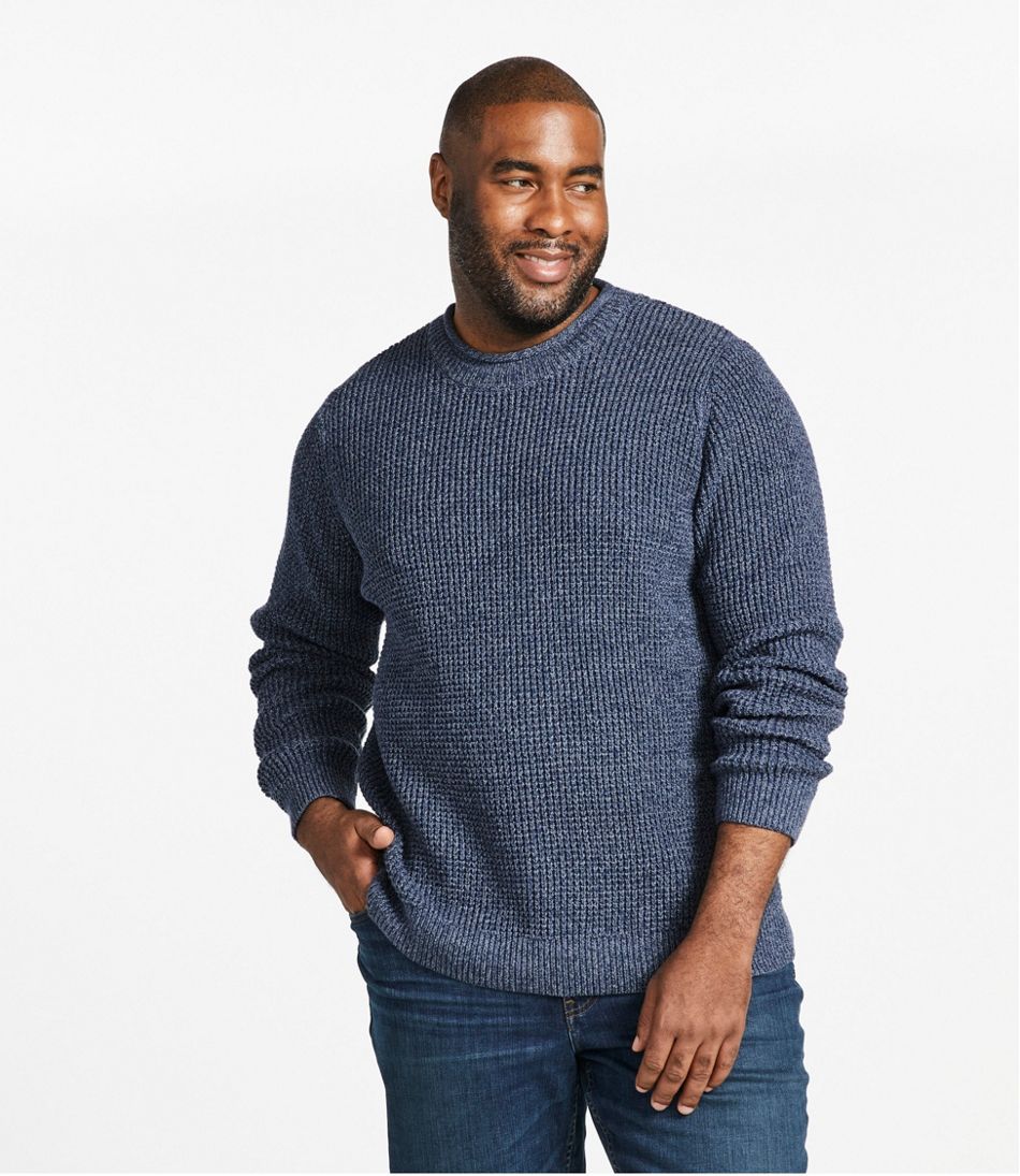 Men's Organic Cotton Waffle Sweater, Rollneck Crew | L.L.Bean sale