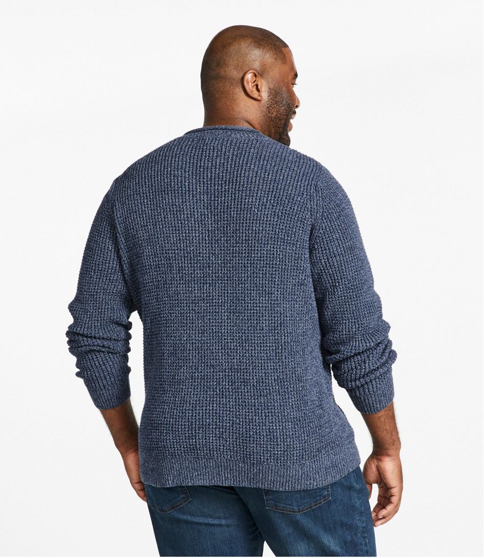 Men's Organic Cotton Waffle Sweater, Rollneck Crew | L.L.Bean sale