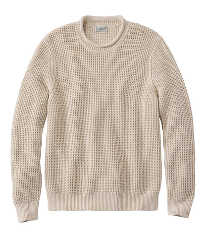 Men's Organic Cotton Waffle Sweater, Rollneck Crew | L.L.Bean sale