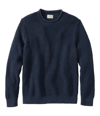 Men's Organic Cotton Waffle Sweater, Rollneck Crew | L.L.Bean sale