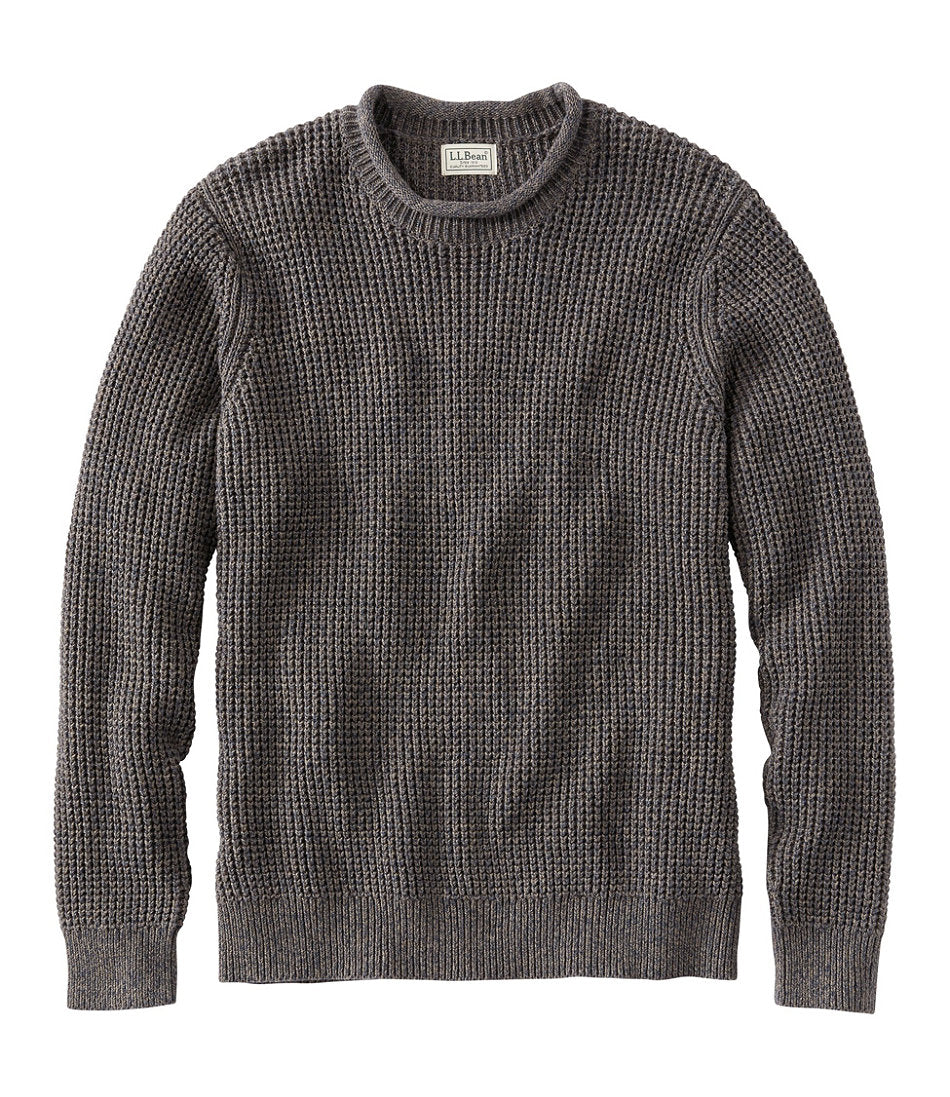Men's Organic Cotton Waffle Sweater, Rollneck Crew | L.L.Bean sale