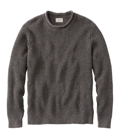 Men's Organic Cotton Waffle Sweater, Rollneck Crew | L.L.Bean sale