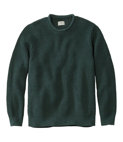 Men's Organic Cotton Waffle Sweater, Rollneck Crew | L.L.Bean sale