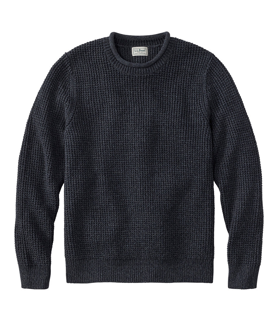 Men's Organic Cotton Waffle Sweater, Rollneck Crew | L.L.Bean sale