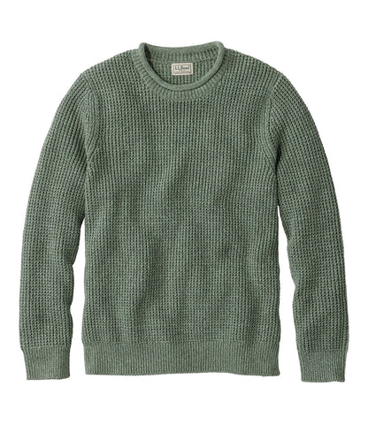 Men's Organic Cotton Waffle Sweater, Rollneck Crew | L.L.Bean sale