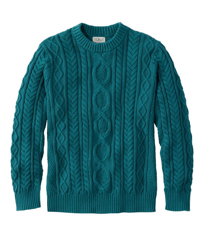 Men's Bean's Heritage Soft Cotton Fisherman Sweater, Crewneck | L.L.Bean on sale