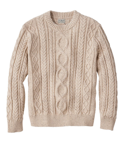 Men's Bean's Heritage Soft Cotton Fisherman Sweater, Crewneck | L.L.Bean on sale