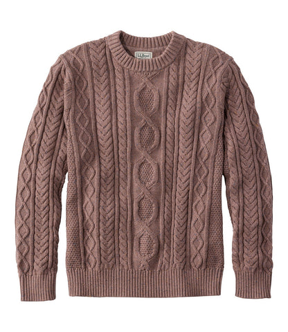 Men's Bean's Heritage Soft Cotton Fisherman Sweater, Crewneck | L.L.Bean on sale