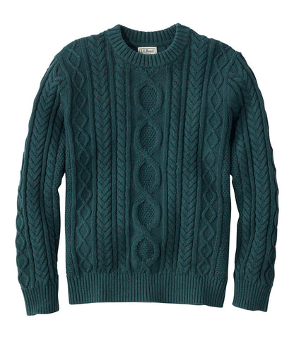 Men's Bean's Heritage Soft Cotton Fisherman Sweater, Crewneck | L.L.Bean on sale