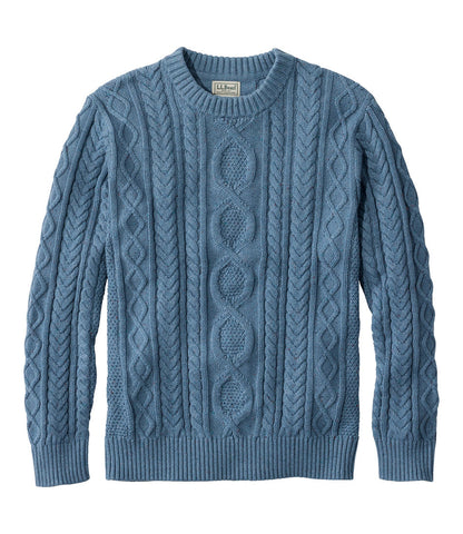Men's Bean's Heritage Soft Cotton Fisherman Sweater, Crewneck | L.L.Bean on sale