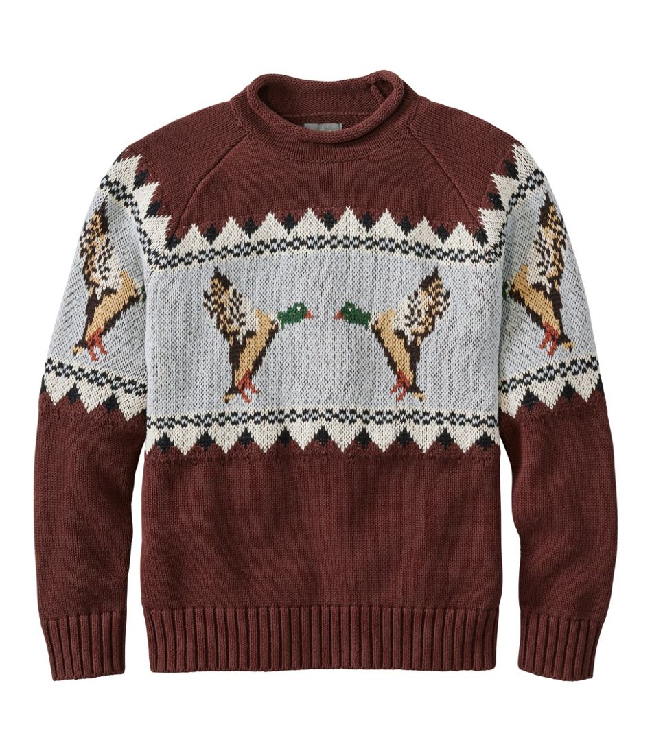 Men's Signature Organic Cotton Rollneck Sweater, Fair Isle | L.L.Bean discount
