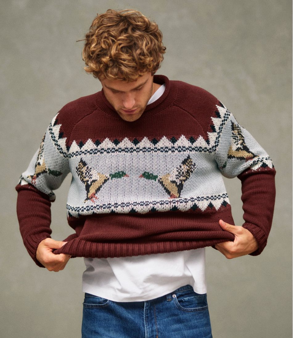 Men's Signature Organic Cotton Rollneck Sweater, Fair Isle | L.L.Bean discount