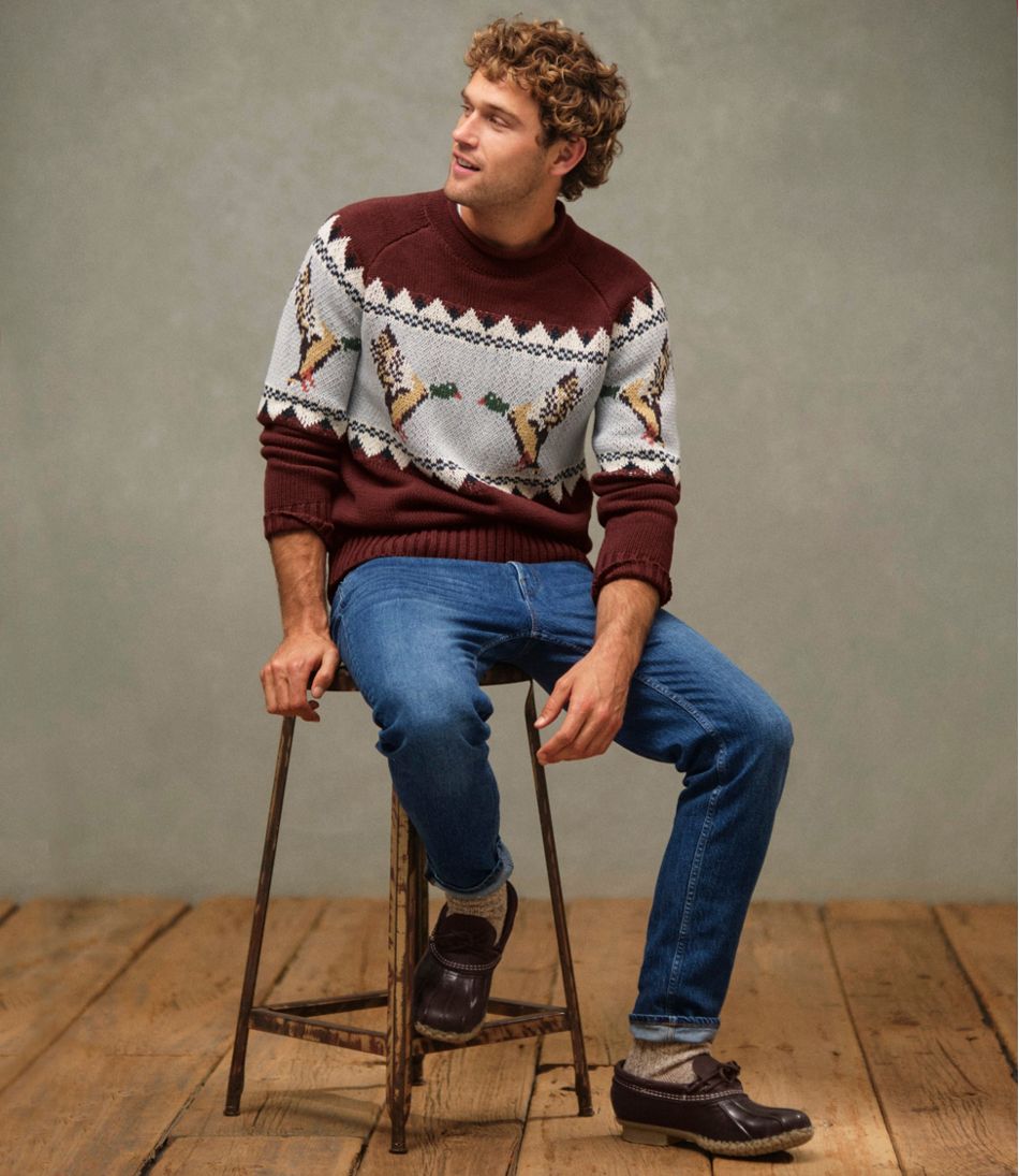 Men's Signature Organic Cotton Rollneck Sweater, Fair Isle | L.L.Bean discount