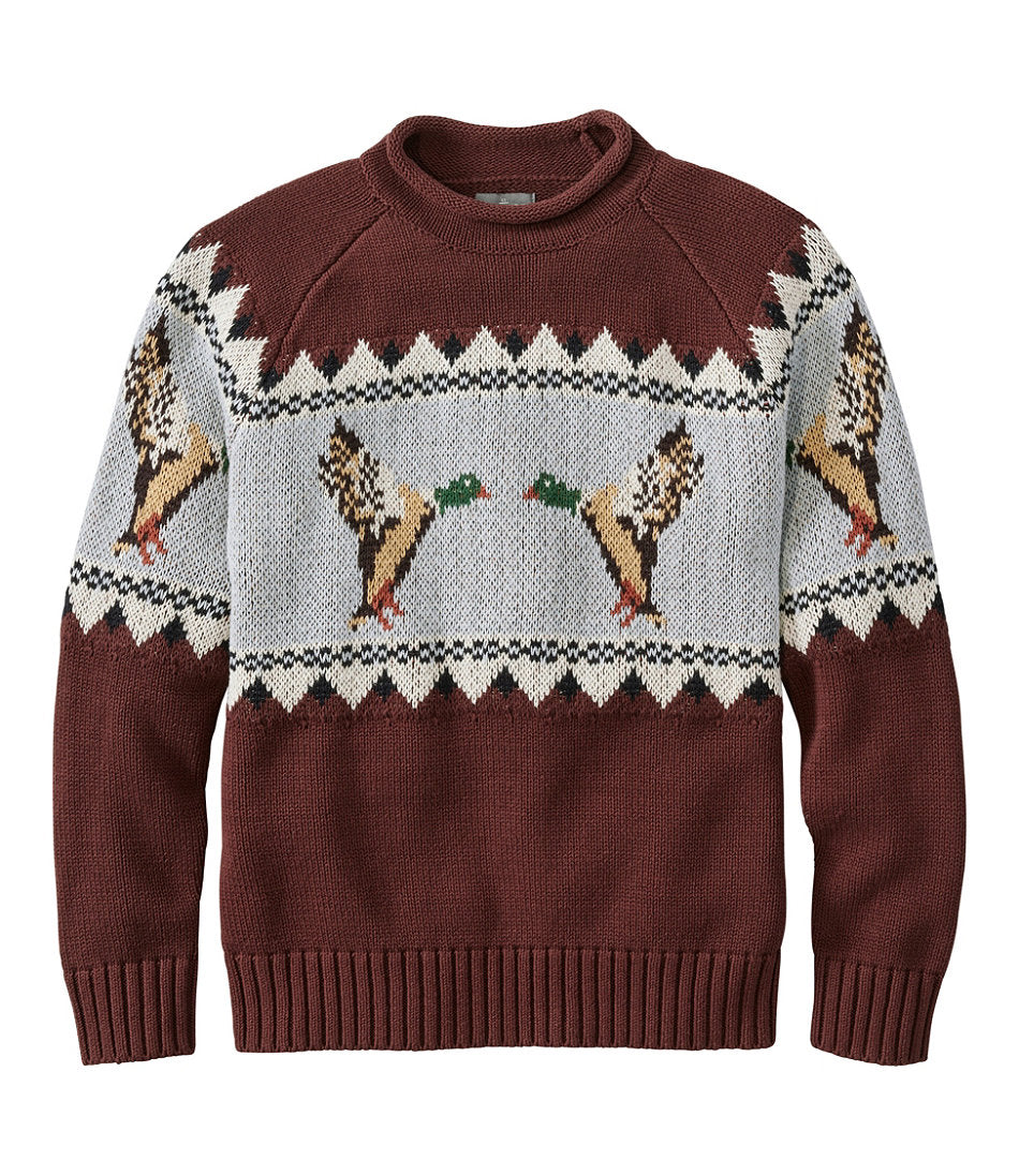 Men's Signature Organic Cotton Rollneck Sweater, Fair Isle | L.L.Bean discount