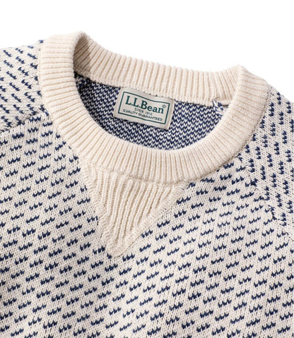Men's Wicked Soft Cotton/Cashmere Sweater, Crewneck, Pattern | L.L.Bean sale