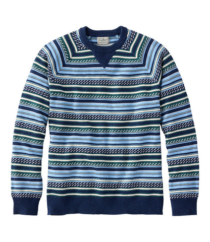 Men's Wicked Soft Cotton/Cashmere Sweater, Crewneck, Pattern | L.L.Bean sale