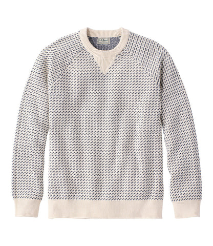 Men's Wicked Soft Cotton/Cashmere Sweater, Crewneck, Pattern | L.L.Bean sale