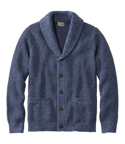 Men's Organic Cotton Waffle Sweater, Cardigan | L.L.Bean online
