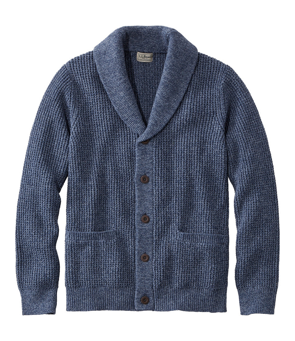 Men's Organic Cotton Waffle Sweater, Cardigan | L.L.Bean online