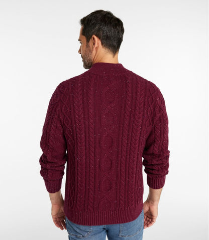 Men's Bean's Heritage Soft Cotton Fisherman Sweater, Button-Mock | L.L.Bean US