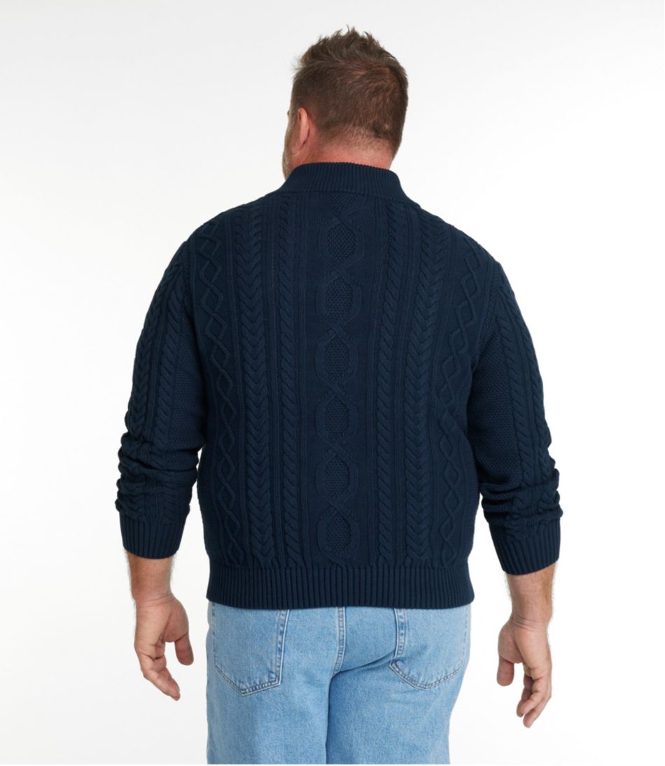 Men's Bean's Heritage Soft Cotton Fisherman Sweater, Button-Mock | L.L.Bean US