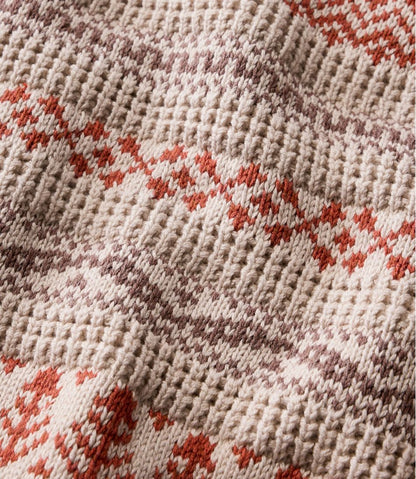 Men's Organic Cotton Waffle Sweater, Crewneck, Fair Isle | L.L.Bean online