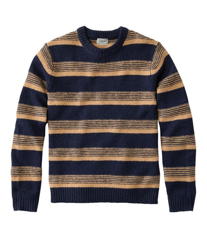 Men's Bean's Classic Ragg Wool Sweater, Crewneck, Stripe | L.L.Bean for sale