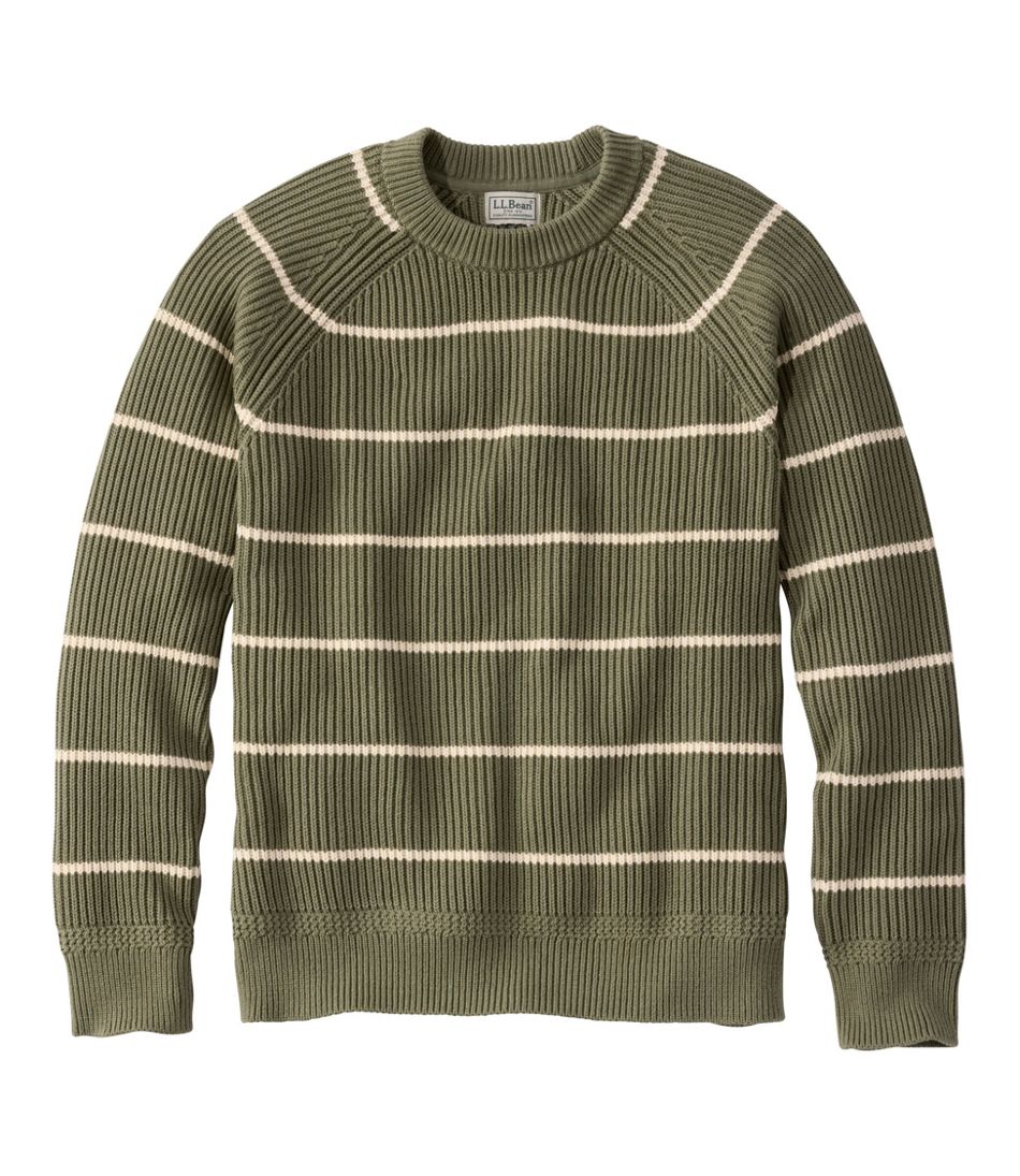 Men's Mariner Rib Crew Sweater, Stripe | L.L.Bean online