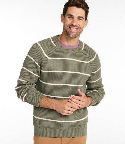 Men's Mariner Rib Crew Sweater, Stripe | L.L.Bean online