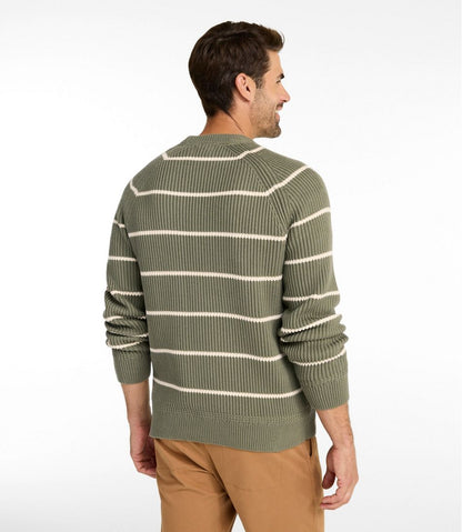 Men's Mariner Rib Crew Sweater, Stripe | L.L.Bean online