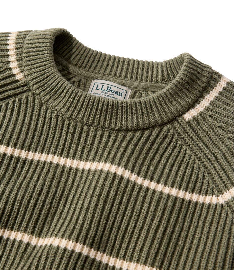 Men's Mariner Rib Crew Sweater, Stripe | L.L.Bean online