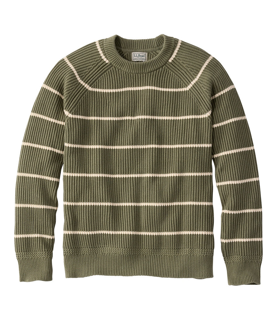 Men's Mariner Rib Crew Sweater, Stripe | L.L.Bean online