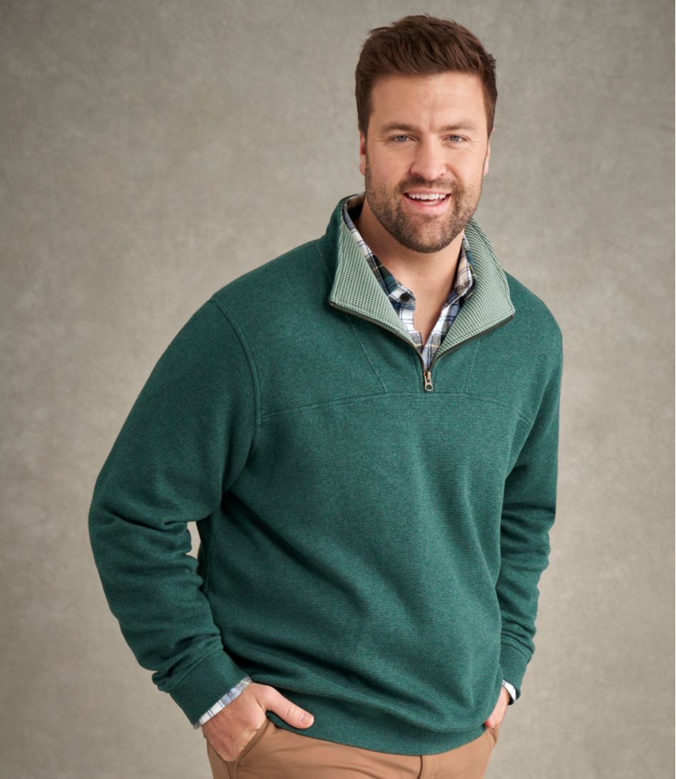 Men's All Seasons Textured Sweats, Quarter-Zip | L.L.Bean online