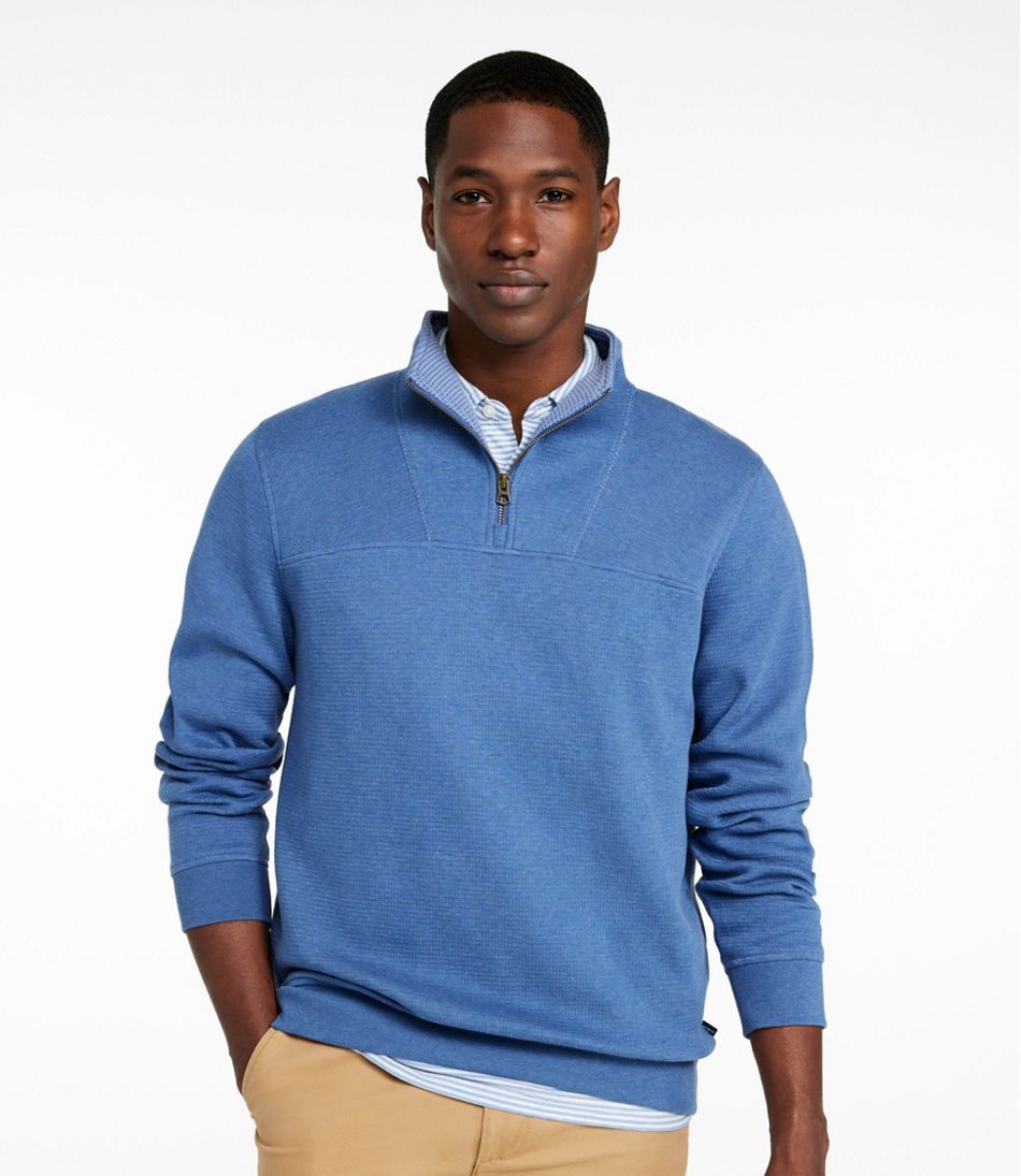 Men's All Seasons Textured Sweats, Quarter-Zip | L.L.Bean online
