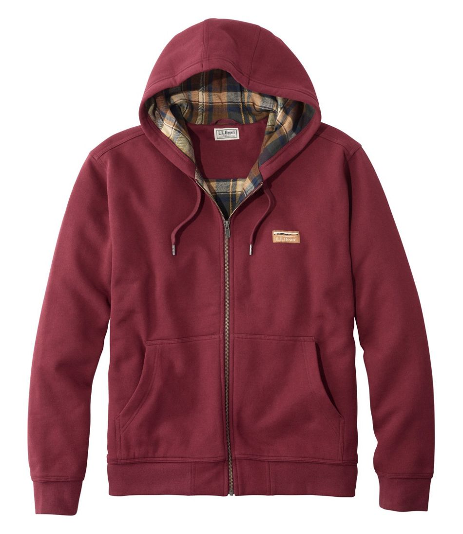 Men's Katahdin Iron Works® Hooded Sweatshirt, Flannel-Lined | L.L.Bean online