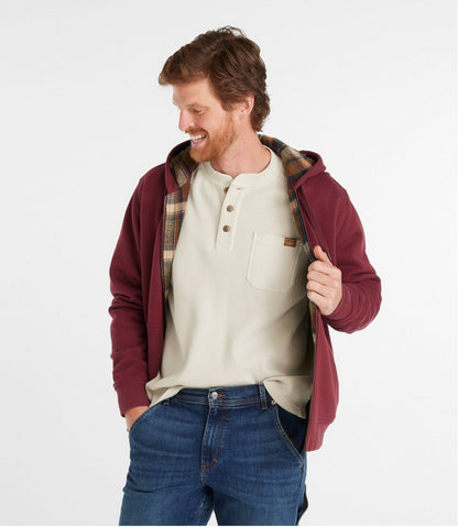 Men's Katahdin Iron Works® Hooded Sweatshirt, Flannel-Lined | L.L.Bean online