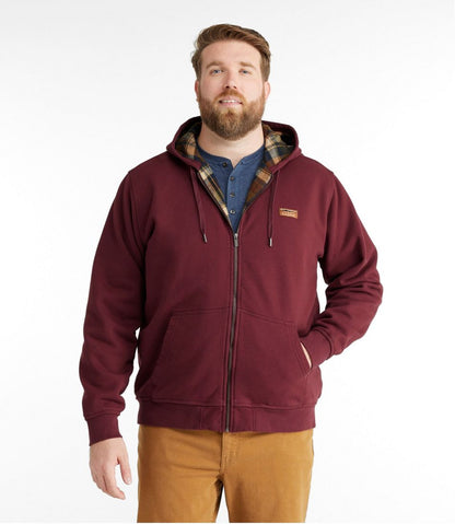 Men's Katahdin Iron Works® Hooded Sweatshirt, Flannel-Lined | L.L.Bean online
