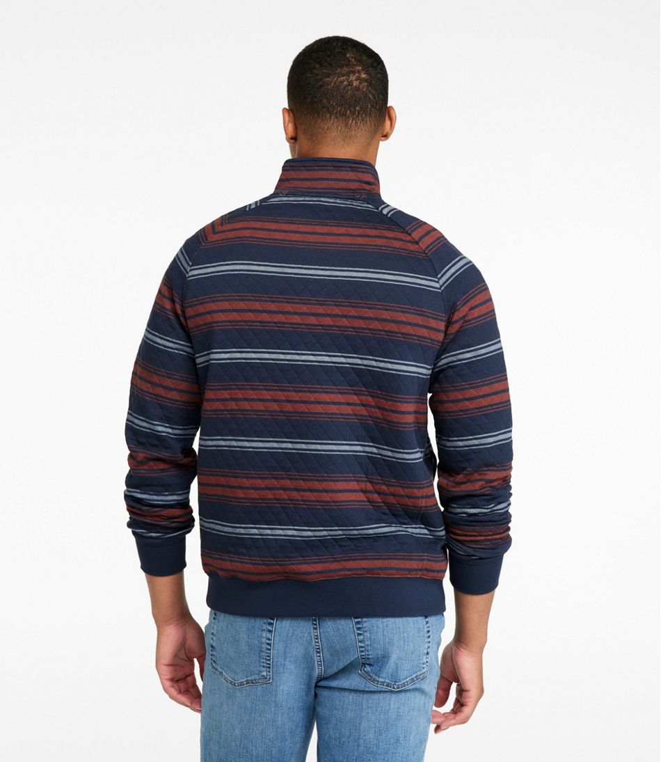 Men's Quilted Sweatshirt, Mockneck, Stripe | L.L.Bean online