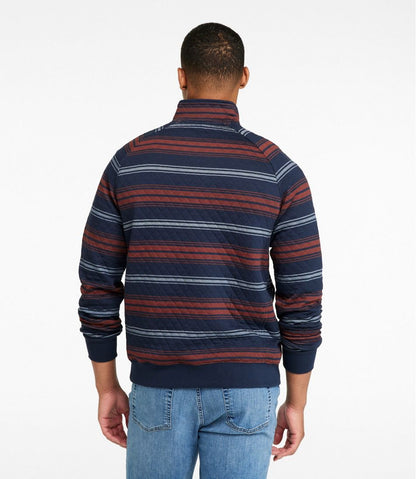 Men's Quilted Sweatshirt, Mockneck, Stripe | L.L.Bean online